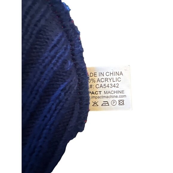 Budweiser Hockey Night in Canada Knit Skull Hat Ski Cap Red Blue One Size - Picture 6 of 6